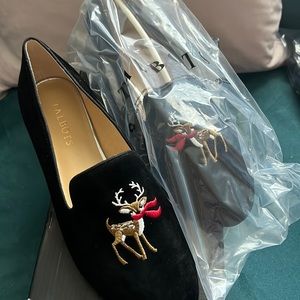 Talbots velvet slip on shoes